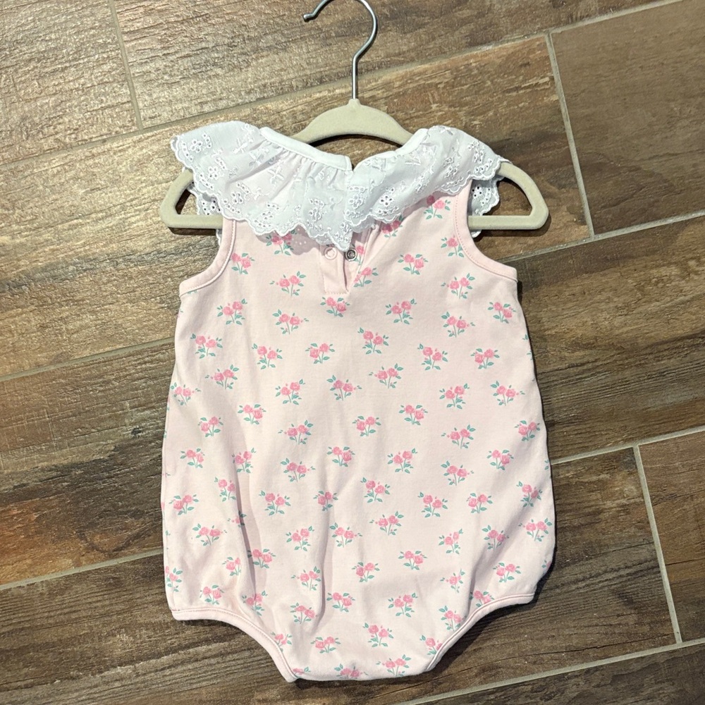 Beaufort Bonnet Company TBBC Floral Pink Bubble Romper - Picture 2 of 3